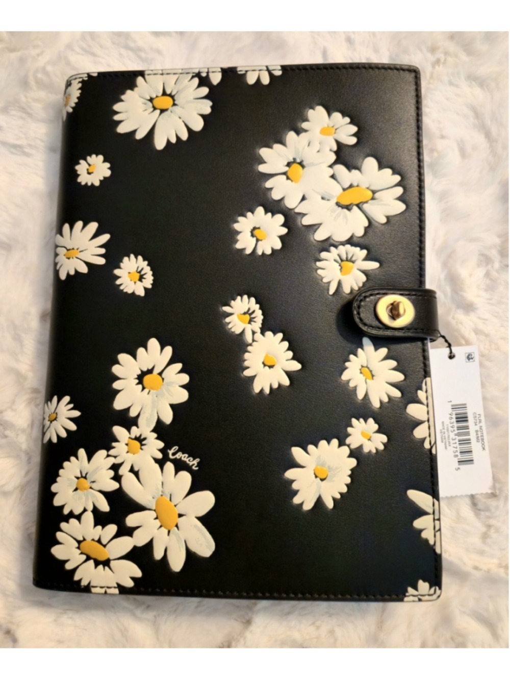 NWT Coach Daisy Floral Leather Notebook